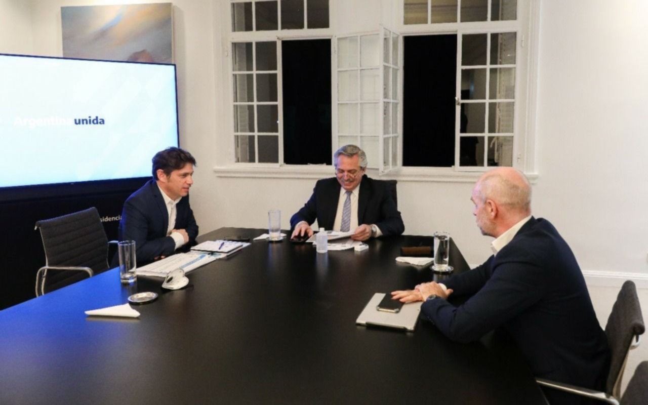 Fernández se reunió con Larreta y Kicillof: las aperturas que acordaron y cómo se anunciará