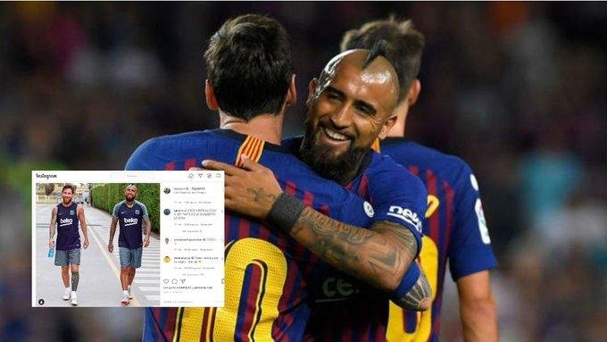 Messi despidió al chileno Arturo Vidal con un mensaje lleno de emoción en sus redes