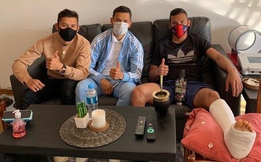 San Lorenzo: Para descomprimir, los hermanos Romero fueron a visitar a Andrés Herrera