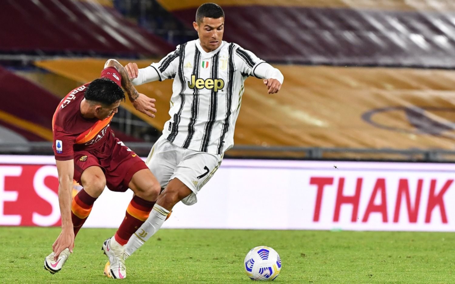 Italia: Juventus lo remontó dos veces y con goles de Ronaldo igualó como visitante ante Roma  