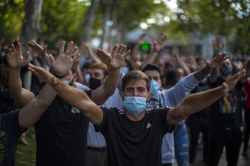Marchas contra el confinamiento en España