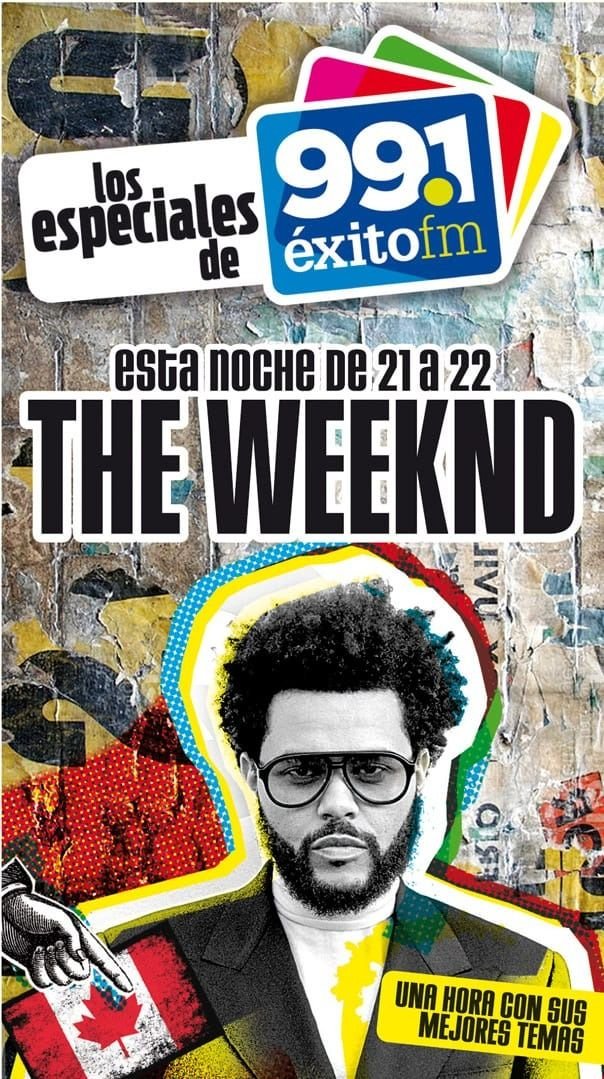 Esta noche llega The Weeknd a los especiales de Éxito FM 99.1