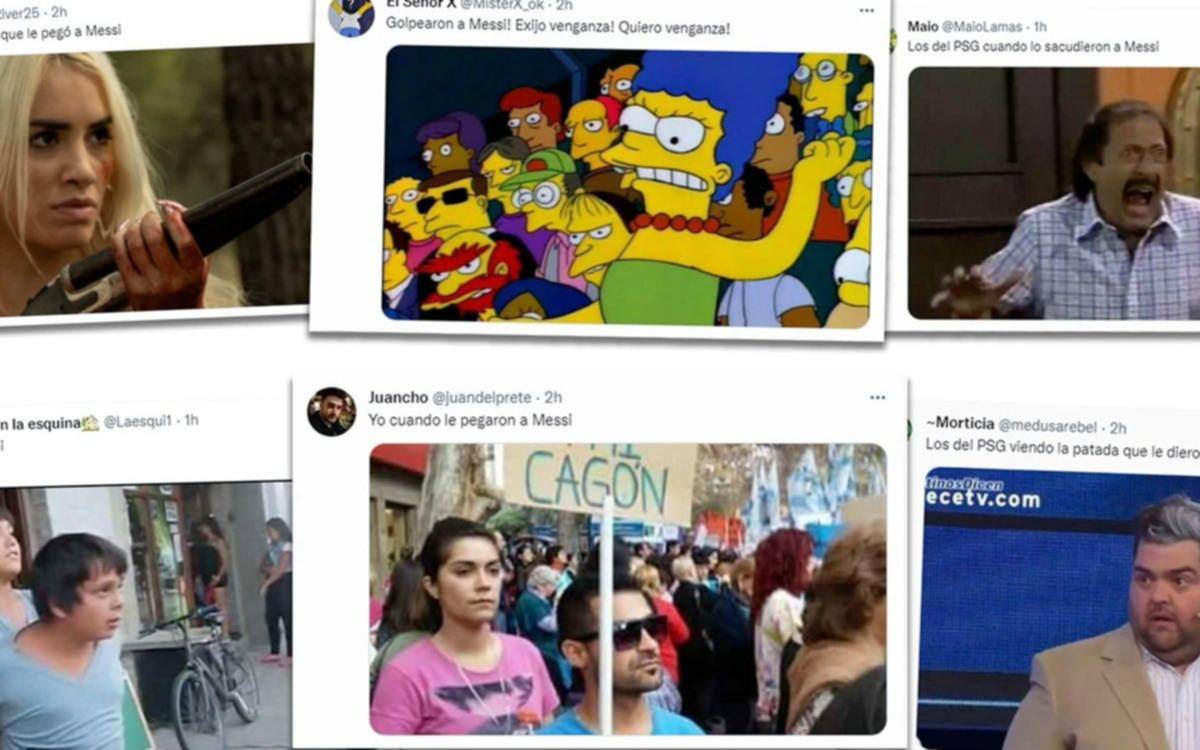 La explosión de memes por la tremenda patada a Messi