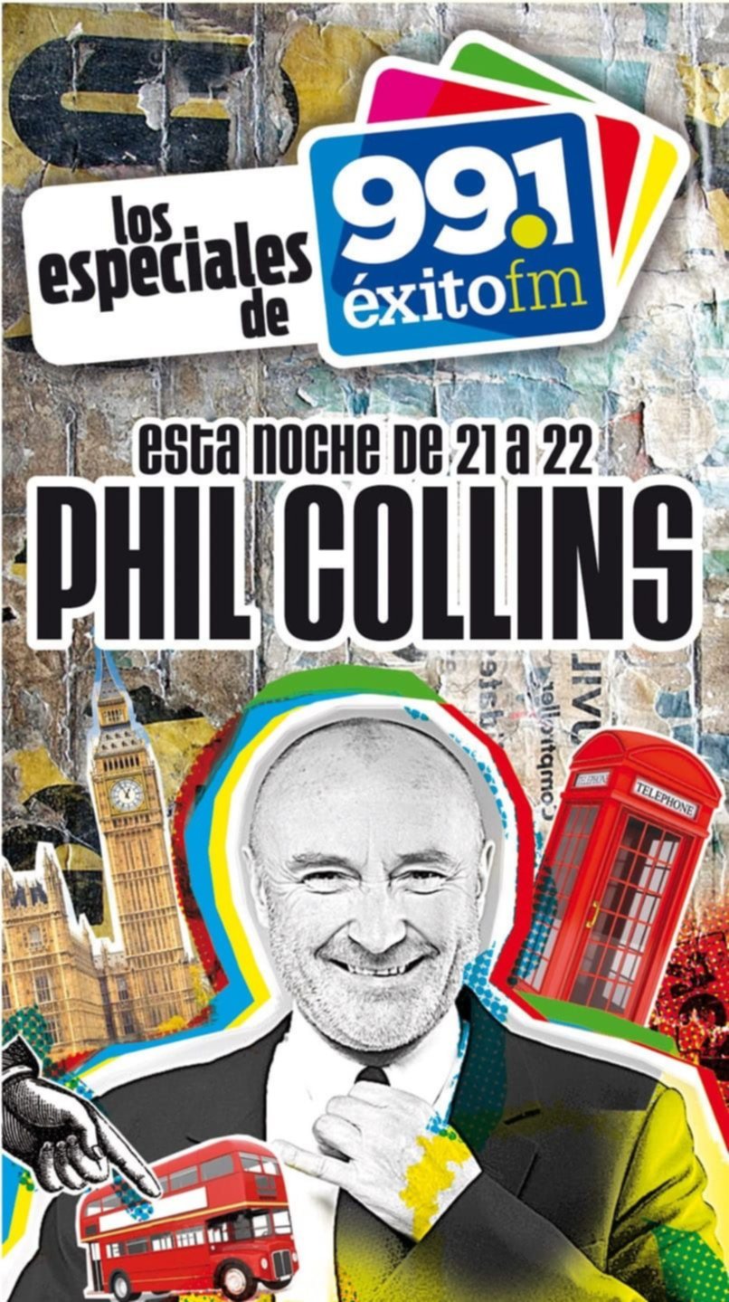 Esta noche llega Phil Collins a los especiales de Éxito FM 99.1