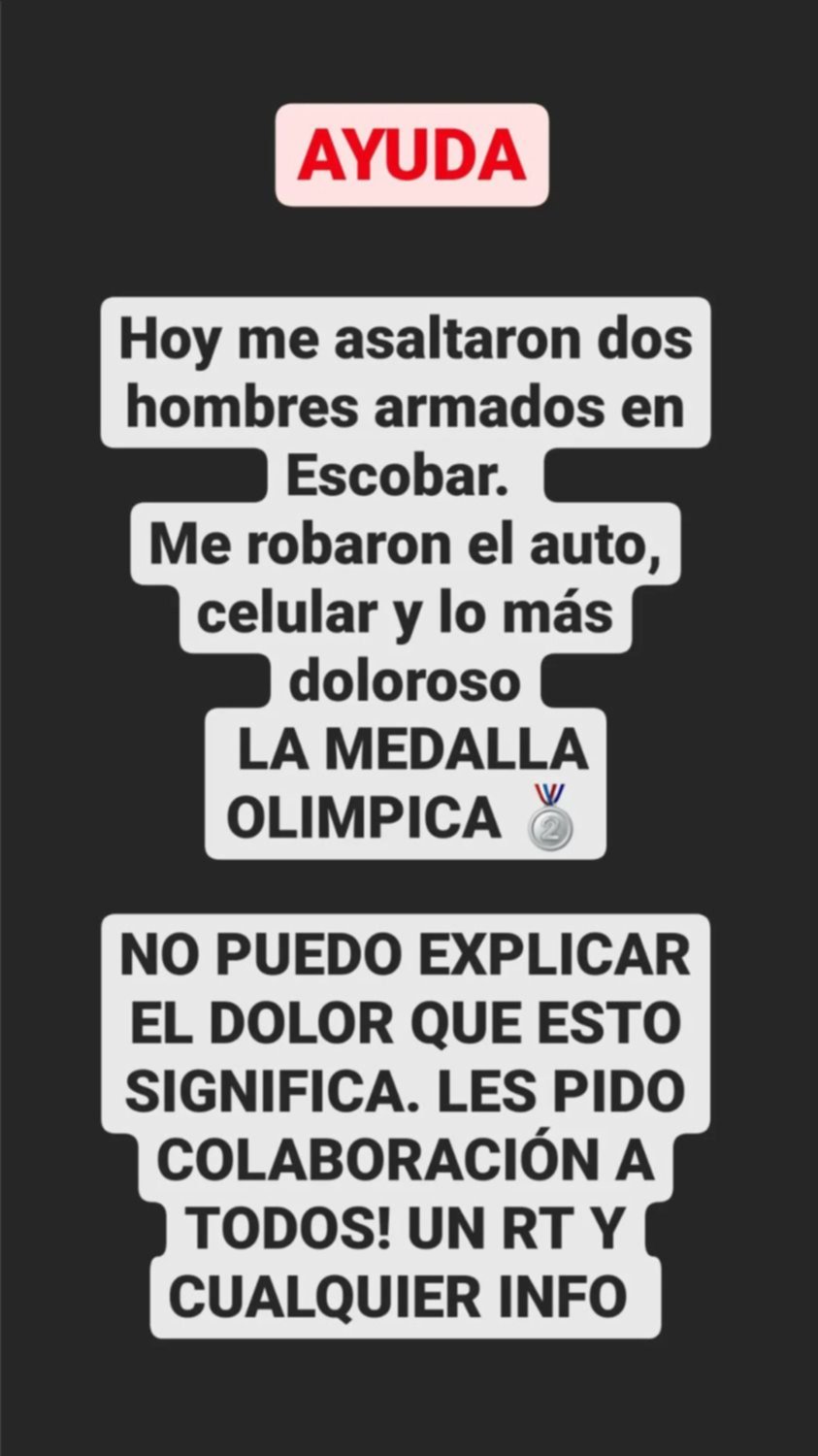 Desesperado pedido de una Leona: en un asalto  le robaron la medalla de plata de Tokio 2020