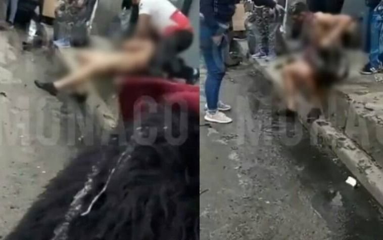 VIDEO: Le robó el celular a una chica y los vecinos lo atraparon y desnudaron en la vía pública