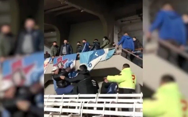 En medio de los festejos de la Selección, pelea de barrabravas 