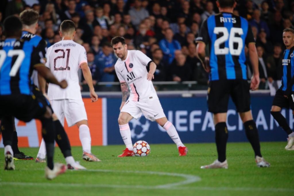 Brujas “hechizó” el estreno de Messi y del PSG en la Champions League