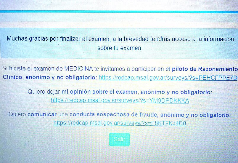 Reprograman el examen para las residencias