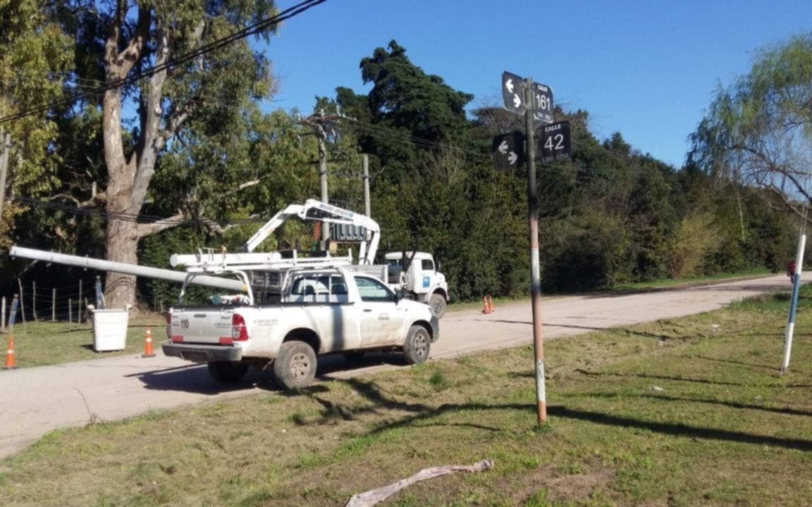 Obras en la red de energía eléctrica de Olmos, San Carlos y Tolosa