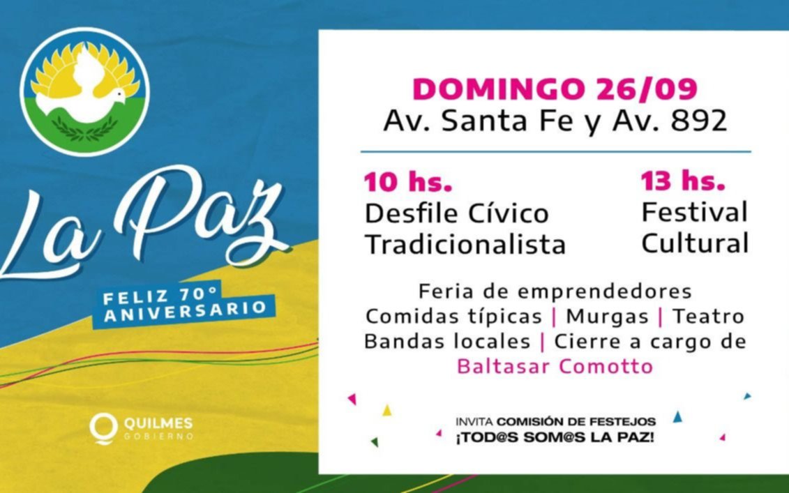 Festejos por el 70º aniversario del barrio La Paz