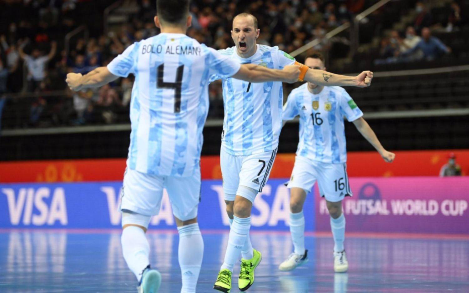 Mundial de Futsal: Argentina venció a Rusia y en semis enfrentará a Brasil