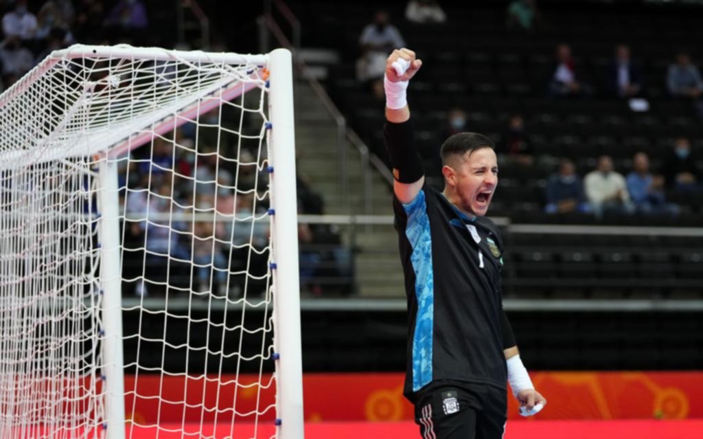 La selección de futsal también emocionó a Leo Messi
