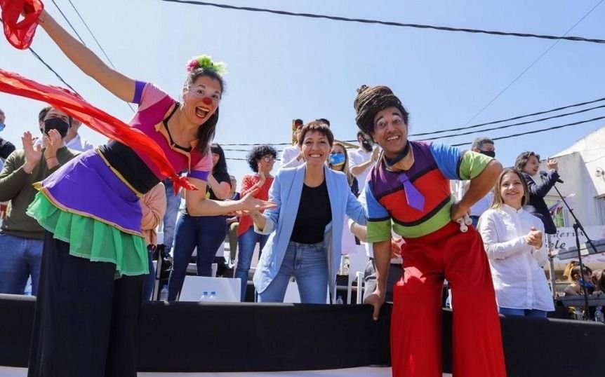 Mendoza en los festejos del barrio "La Paz"