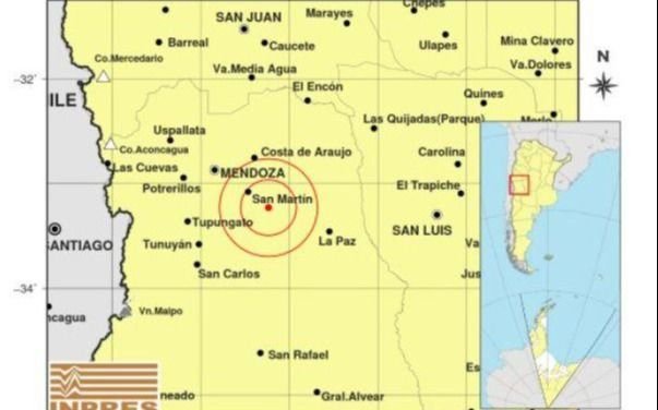 Tembló Mendoza: sismo de 5,2 grados en la escala Richter a 69 Km de la capital provincial