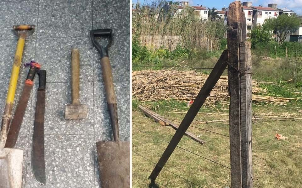 Detienen un grupo de usurpadores en Villa Elvira: los agarraron con palas, guadañas y machetes