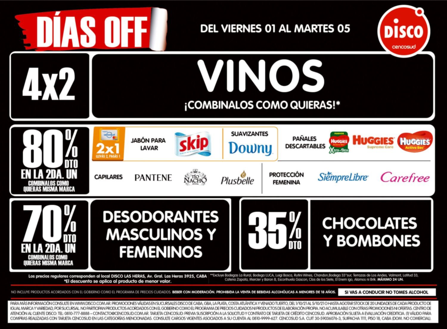 Volvieron los Días OFF del viernes 1 al martes 8