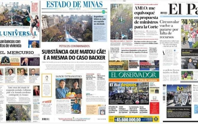 Así reflejaron los principales medios del mundo, la marcha en apoyo a Cristina Kirchner