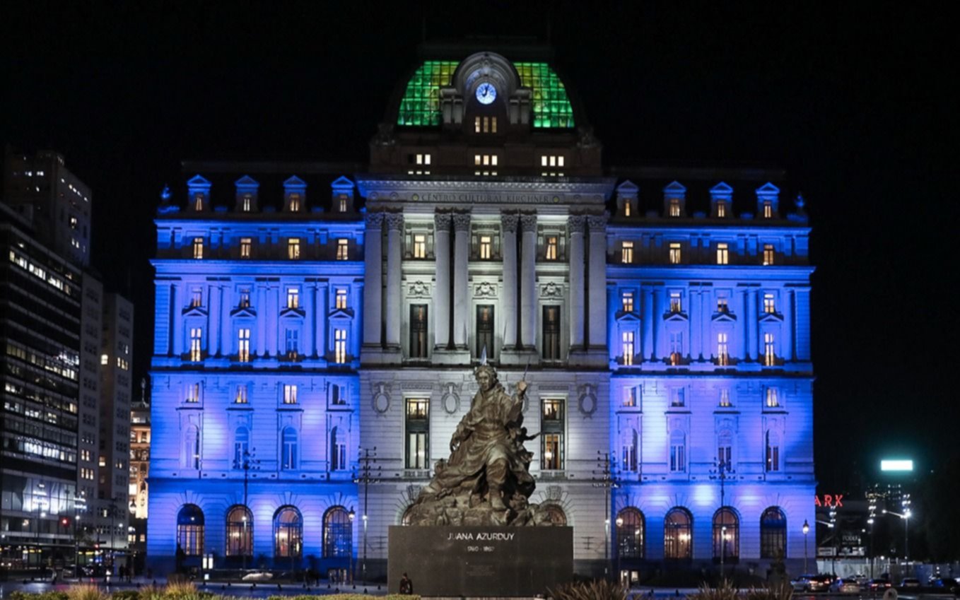 Por los 200 años de la independencia de Brasil iluminan el Palacio San Martín y el CCK