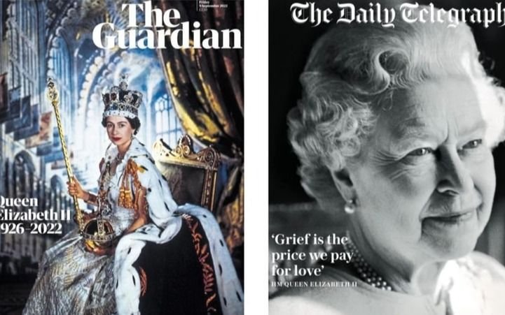 “Nuestra amada reina ha muerto”: así son las portadas de los diarios británicos 