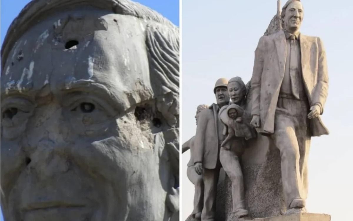 Vandalizaron un monumento a Néstor Kirchner y Alberto repudió el hecho: "Desterremos el odio"