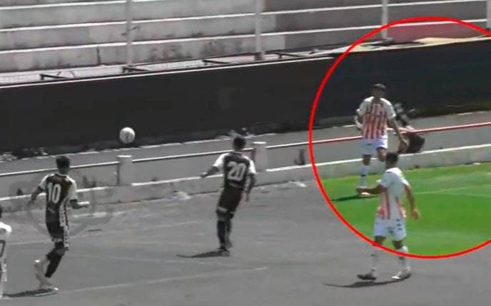 Al borde de la tragedia en la cancha de Unión: un jugador cayó a la fosa