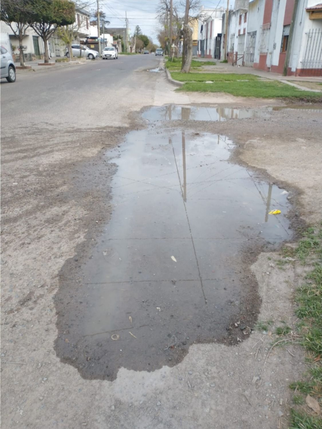 Caudalosa filtración tiene a maltraer a vecinos de Los Hornos: "El agua llega a las casas" 