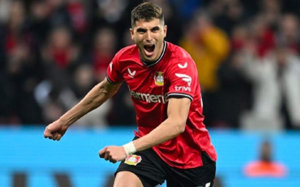 Exequiel Palacios anotó en la goleada del líder Leverkusen sobre Darmstadt