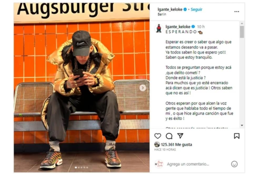 La foto de L-Gante en Berlín: “Esperando”