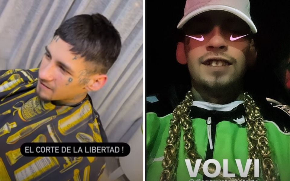 "Volví" y "el corte de la libertad": los mensajes de L-Gante tras estar 100 días preso