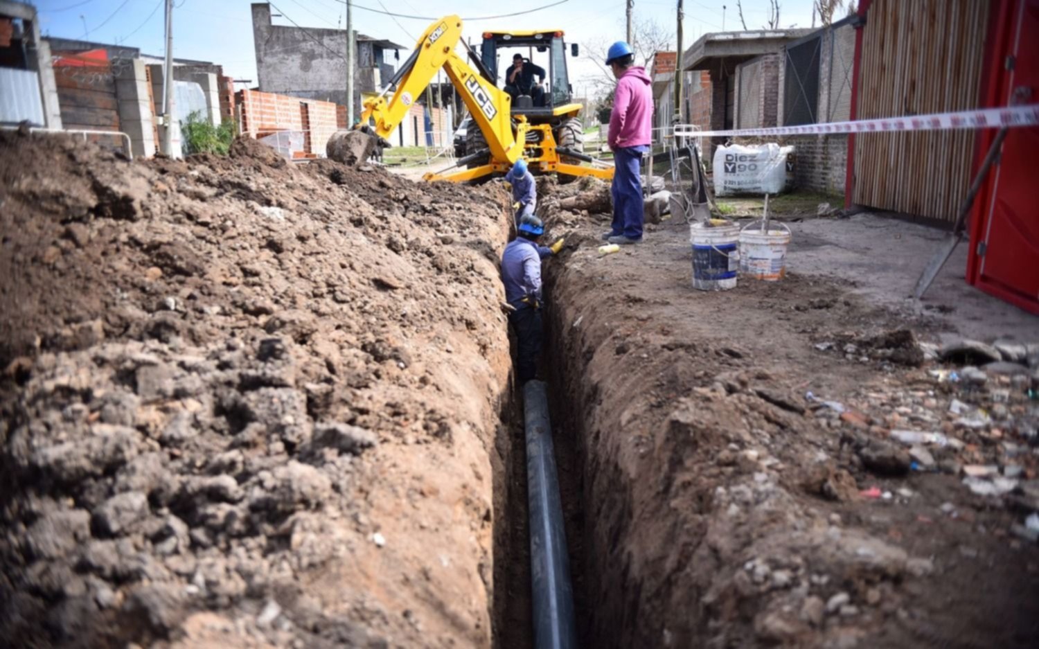 Avanza la obra de cloacas en Altos de San Lorenzo