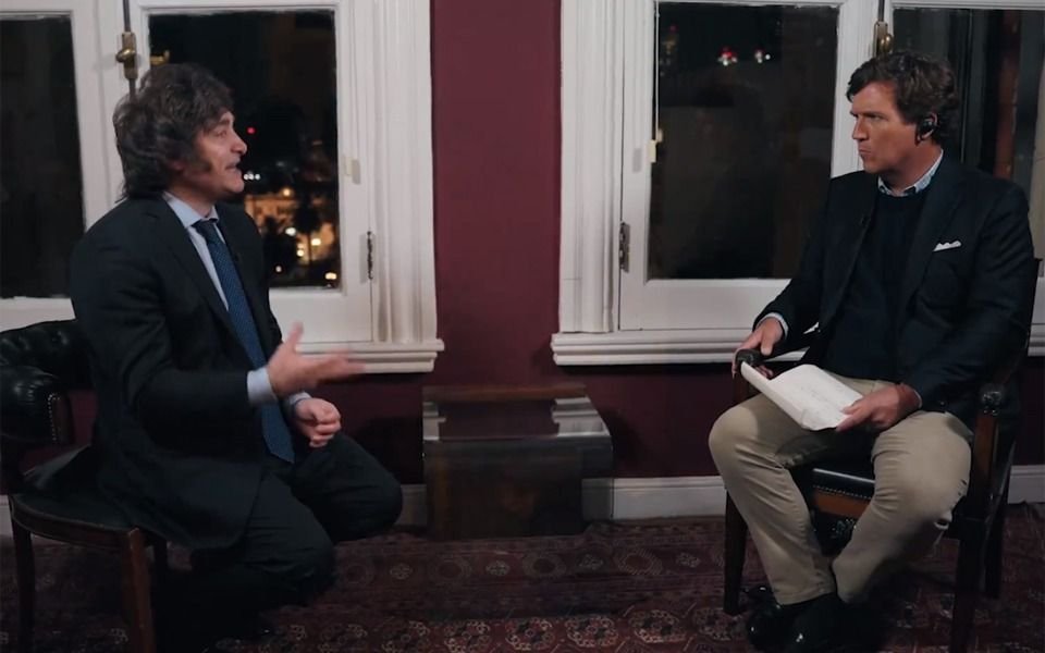 Elecciones 2023.- Entrevista a Javier Milei de Tucker Carlson: ¿Por qué no hay un Ministerio de Hombres?