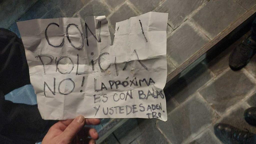 Como pasa en Rosario, pero en City Bell: dejan una nota mafiosa en un local