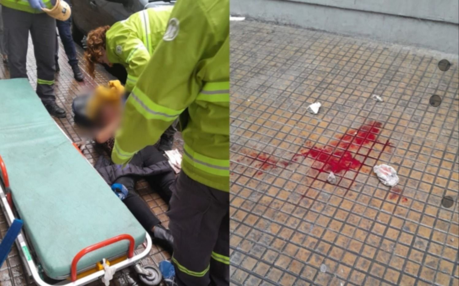 Se desprendió un trozo de mampostería en pleno centro y una joven resultó herida
