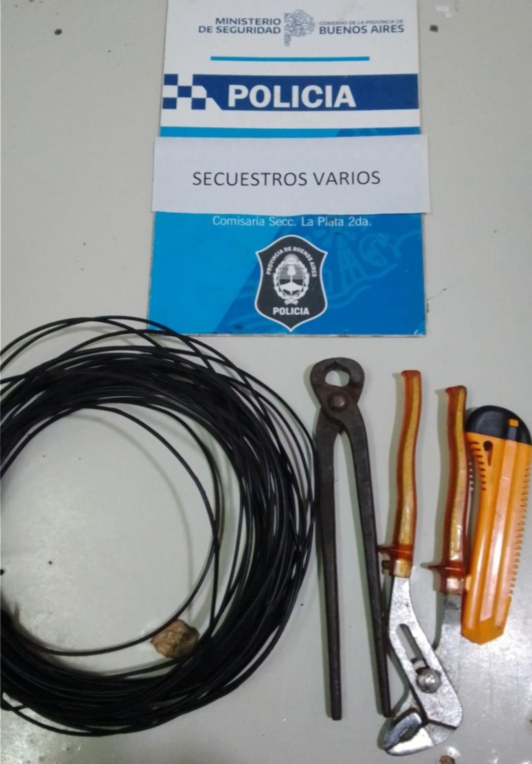 Cayó una banda de robacables en pleno centro de La Plata