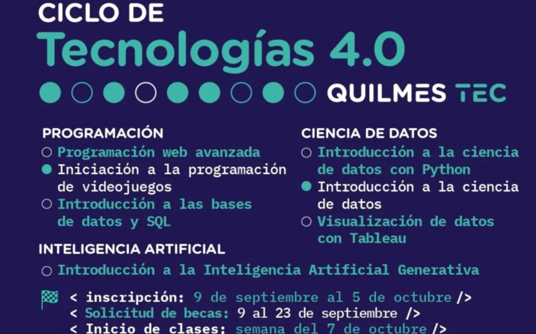 Ciclo de Tecnologías 4.0 que se dictarán en La Bernalesa