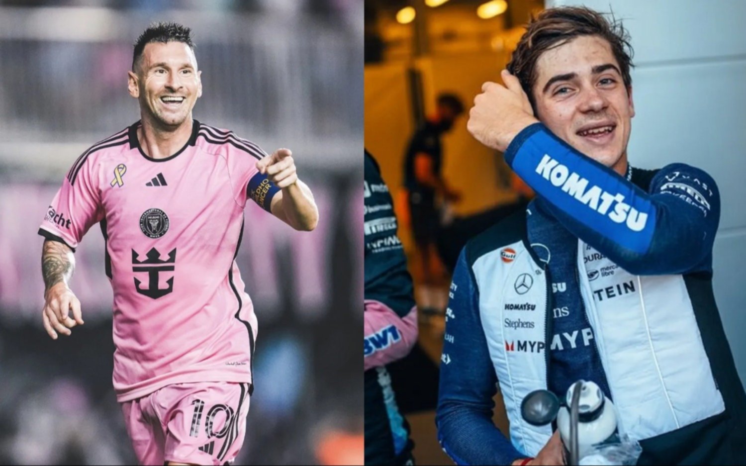 ¡Sale un casco por una camiseta! Se organiza un esperado encuentro entre Leo Messi y Franco Colapinto