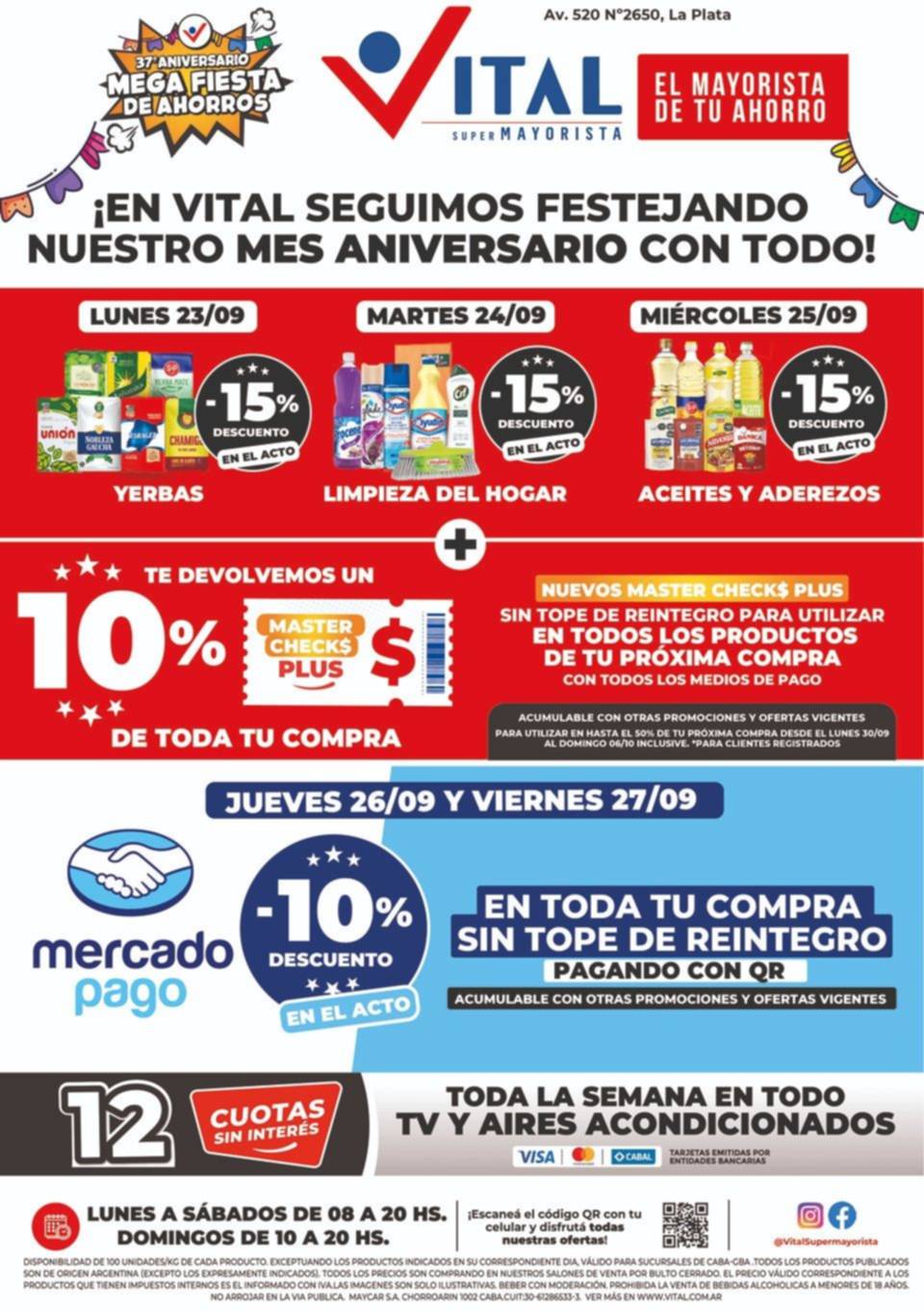 En Vital, ahorrás y disfrutas de verdad: mirá las ofertas del fin de semana