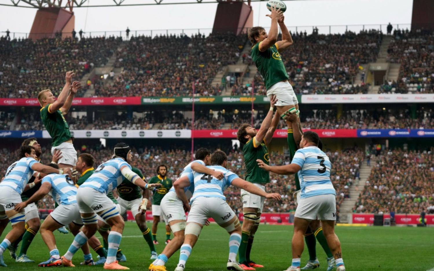 Los Pumas sufrieron el poderío de los Springboks que se quedaron con el Rugby Championship
