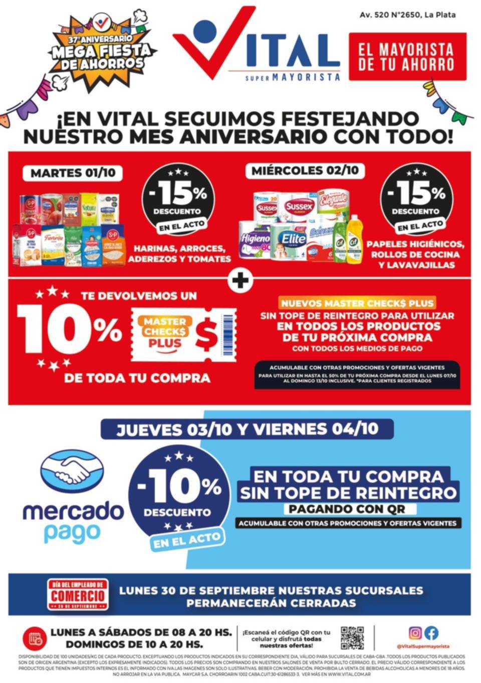 Ahorrás y disfrutas de verdad: mirá las ofertas del fin de semana en Vital