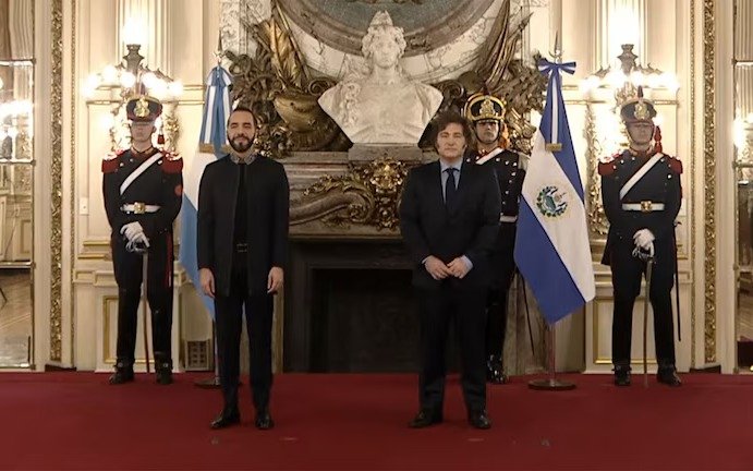Javier Milei recibió en la Casa Rosada a Nayib Bukele: "Me gusta lo que está haciendo"
