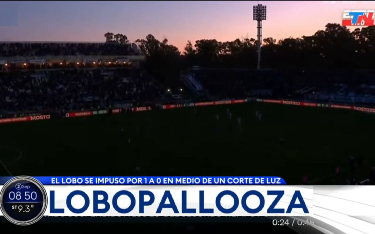 "Lobopalloza": así habló TN sobre el corte de luz en Gimnasia - Atlético Tucumán