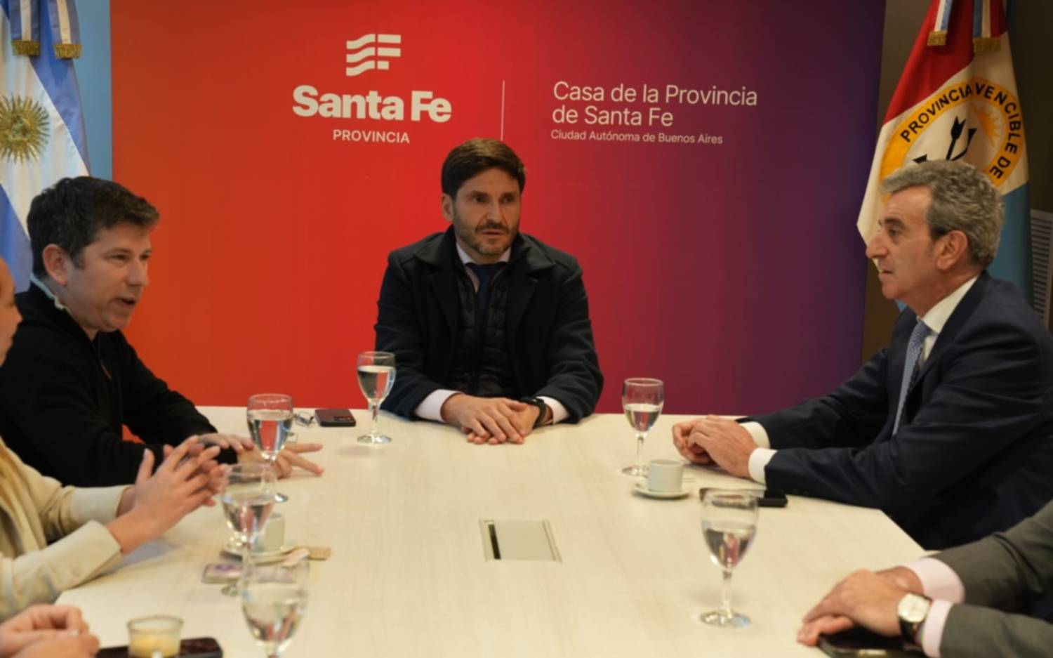 Pablo Domenichini se reunió con el gobernador Pullaro, quien respaldó a los candidatos de Somos Buenos Aires