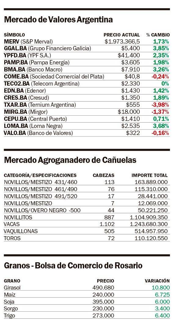 Bajó el “verde” tras las medidas oficiales, pero se hundieron los bonos