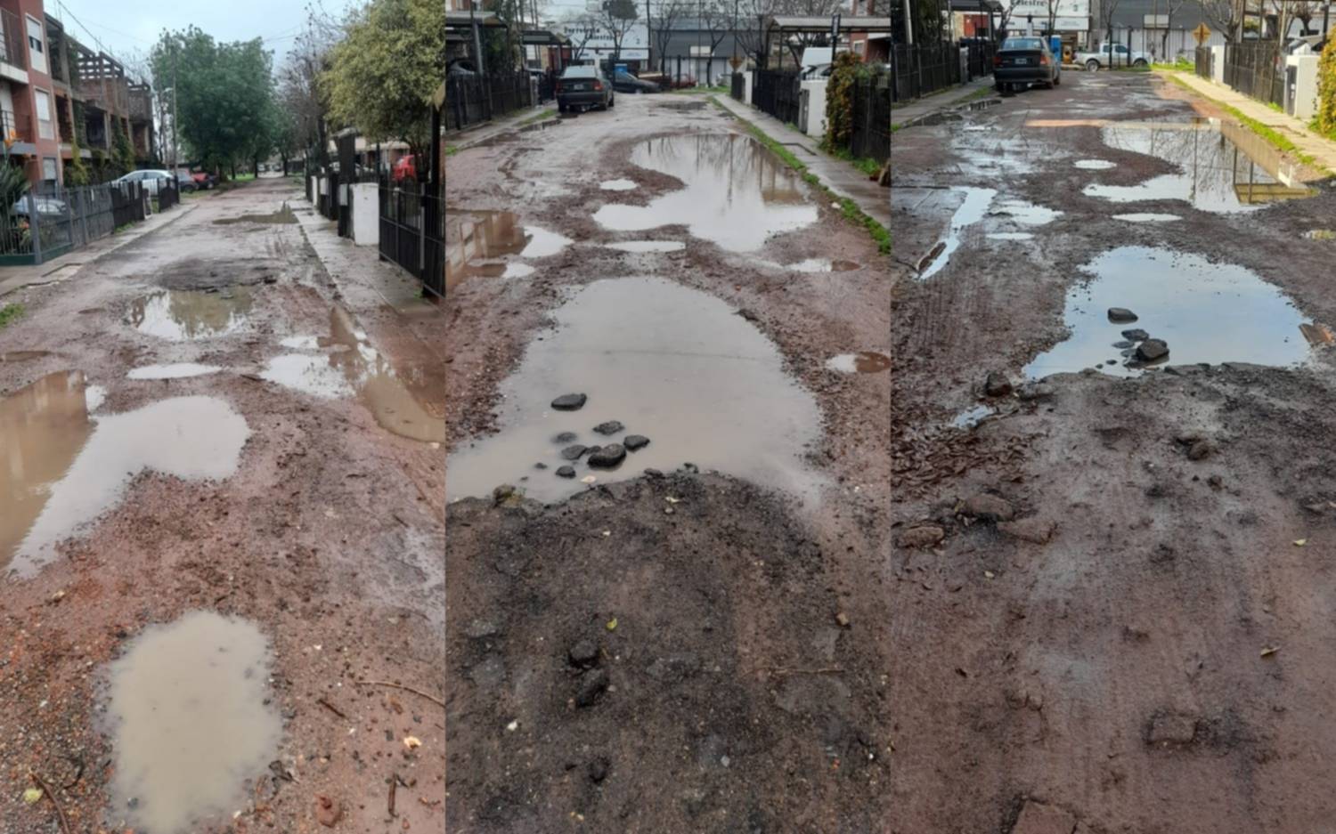 Una calle de Los Hornos "totalmente intransitable", a pocos metros de avenida 137