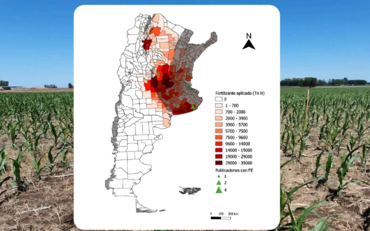 Buenos Aires, Córdoba y Santa Fe concentran el mayor uso de fertilizantes nitrogenados