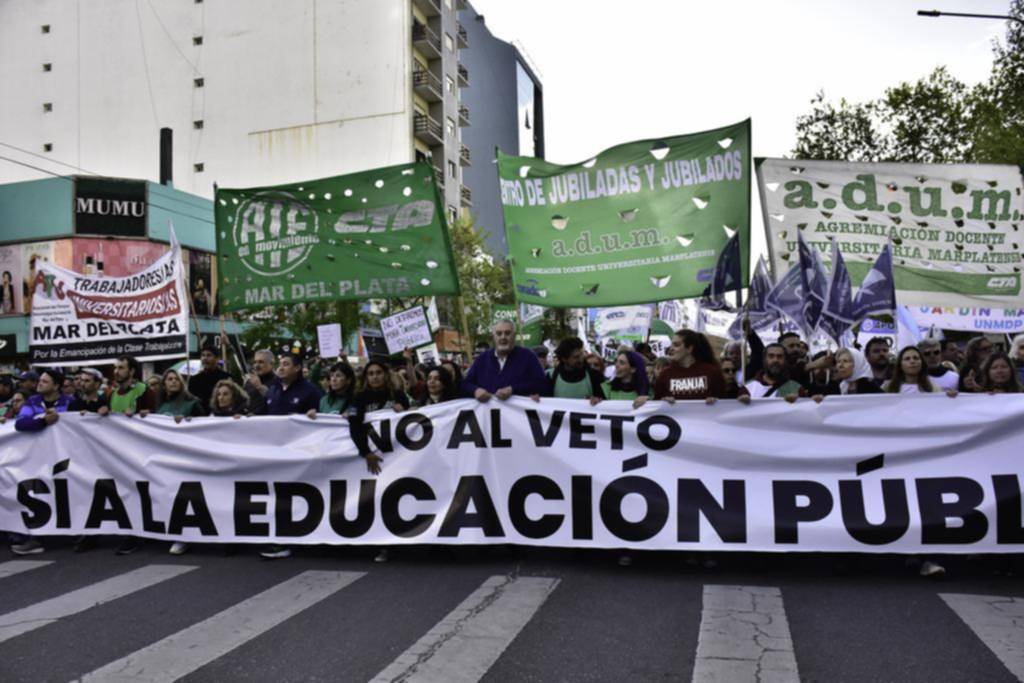 Sesión especial y marchas contra los vetos del presidente Milei