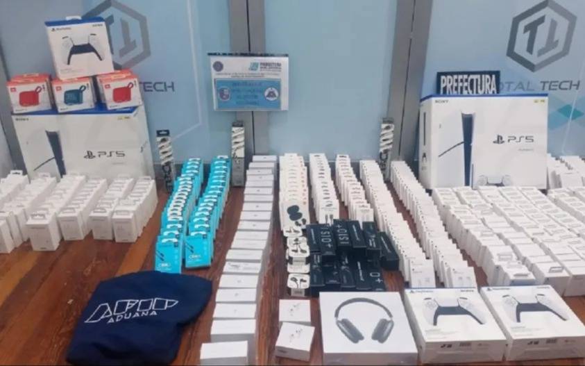 La Prefectura incautó artículos electrónicos valuados en más de $615 millones en Quilmes