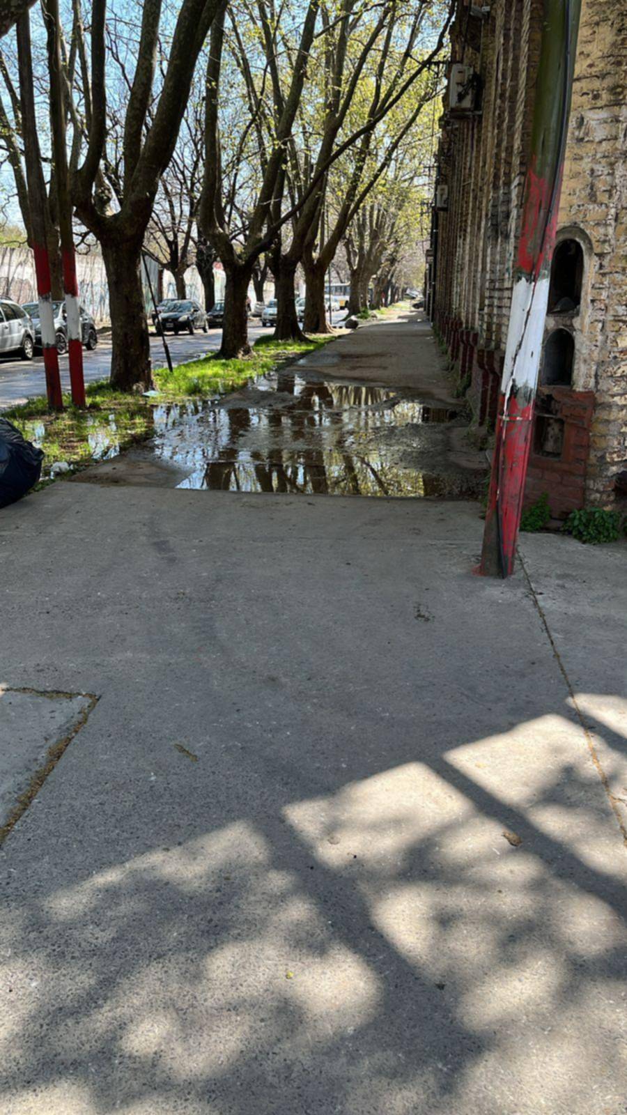 Desde hace un mes reclaman por una pérdida de agua en 115 y 41