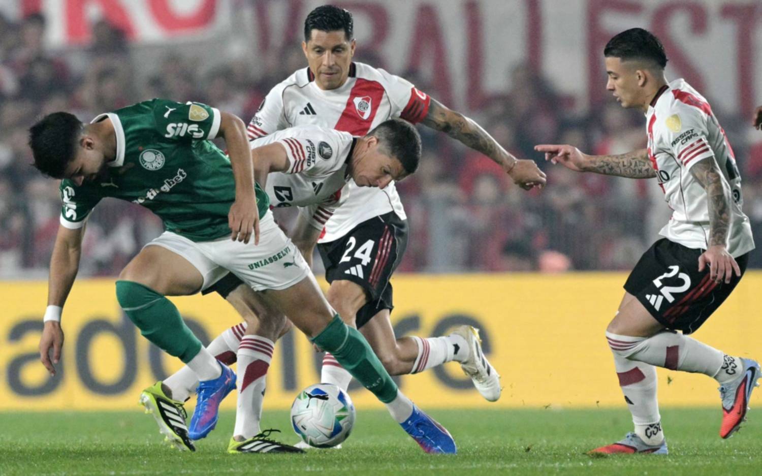 River vs Palmeiras.- El Millonario descontó en el final y dejó la serie 2 a 1 en los cuartos de final de la Copa Libertadores